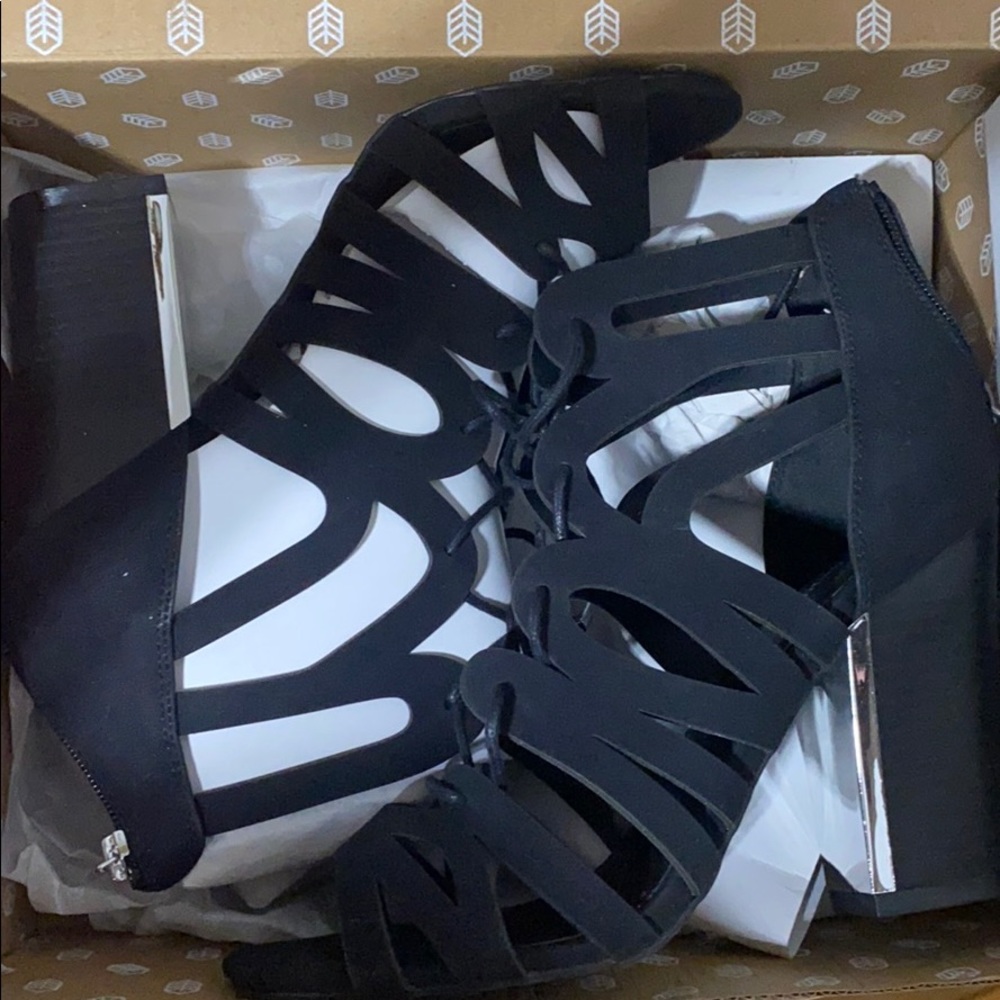 Call It Spring Black Heel Sandals